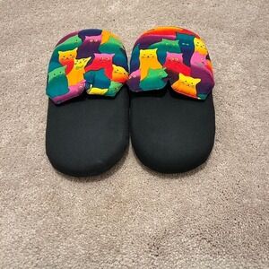 Rainbow cat slippers